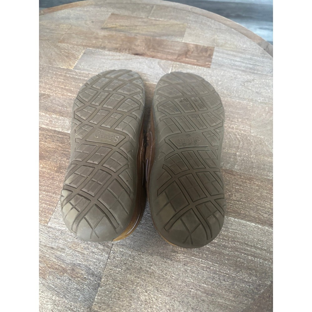 Men's sz 9.5 CHAPS‎ Tuscany Brow Suede Leather Slippers - Picture 4 of 6